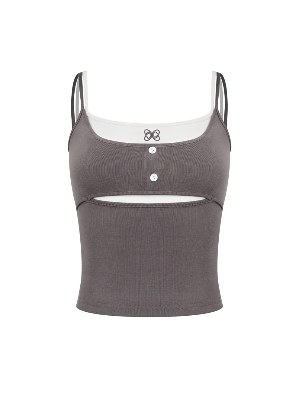 Ann Andelman Gray-Brown Double Layered Vest